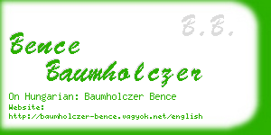 bence baumholczer business card